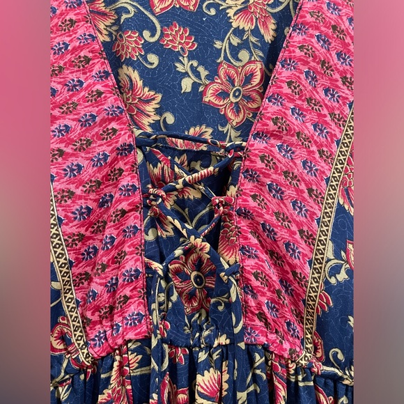 Anthropologie x Boemo Floral Bohemian Flowy Maxi Dress Size Medium - Picture 10 of 16